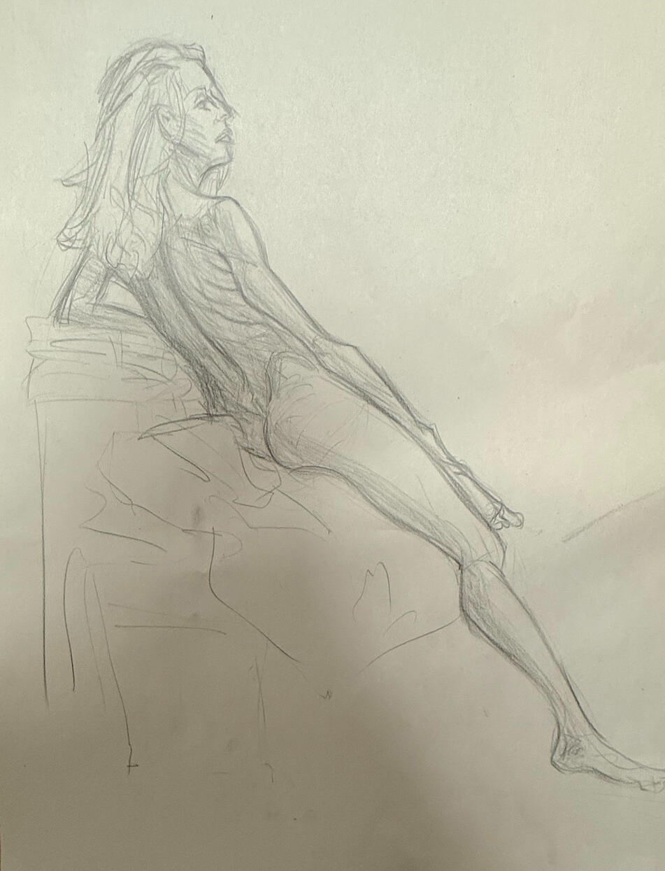 Live figure drawing. Graphite. 20-30 minutes.