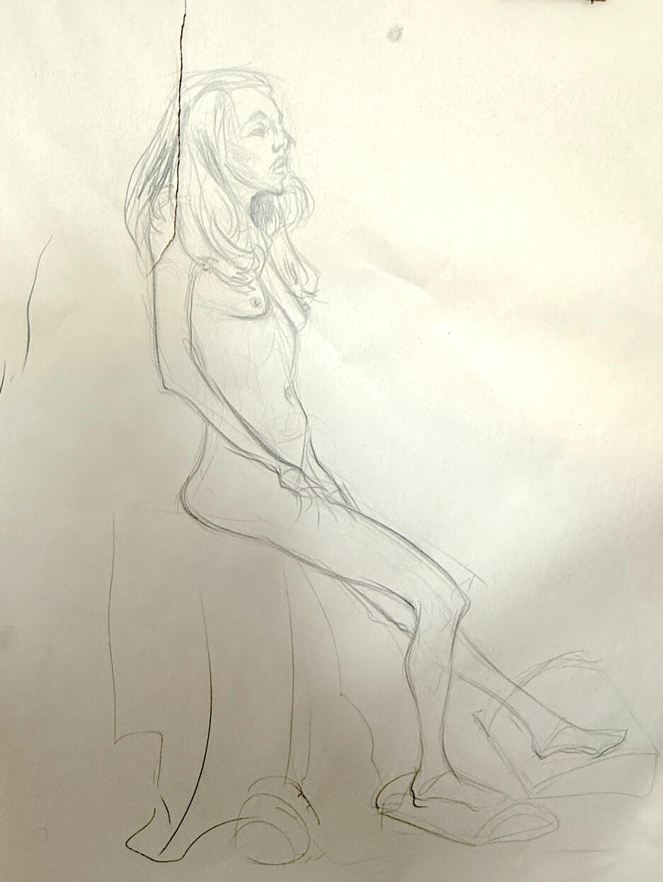Live figure drawing. Graphite. 20-30 minutes.